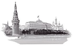 Mosca Kremlin royalty illustrazione gratis Mosca Kremlin royalty illustrazione gratis