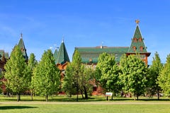 Moscou, Russie - 11 mai 2018 : Palais de tsar Alexei Mikhailovich dans la Musée-conserve de Kolomenskoye photographie stock libre de droits Moscou, Russie - 11 mai 2018 : Palais de tsar Alexei Mikhailovich dans la Musée-conserve de Kolomenskoye photographie stock libre de droits