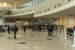 Moscow. Russia. 12 april 2019. The interior of the Moscow Domodedovo airport, DME stock images Moscow. Russia. 12 april 2019. The interior of the Moscow Domodedovo airport, DME stock images