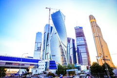 MOSCOW, RUSSIA AUGUST 8, 2014. Buildings at New royalty free stock photo MOSCOW, RUSSIA AUGUST 8, 2014. Buildings at New royalty free stock photo