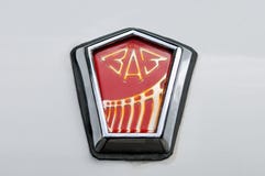 Trademark, avto zaz logo on the retro Soviet car Royalty Free Stock Photography Trademark, avto zaz logo on the retro Soviet car Royalty Free Stock Photography