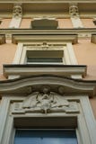 Art Nouveau decoration of the facade of the House with bats stock photography Art Nouveau decoration of the facade of the House with bats stock photography