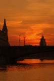 Moscow Sunset Royalty Free Stock Images