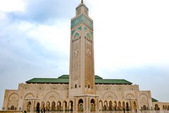Moské Casablanca, moské för konung Hassan II, Casablanca, Marocko Royaltyfri Fotografi Moské Casablanca, moské för konung Hassan II, Casablanca, Marocko Royaltyfri Fotografi