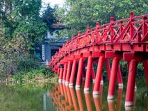 most Hanoi kiem lake hoan Vietnam obrazy royalty free most Hanoi kiem lake hoan Vietnam obrazy royalty free