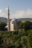 Mostar Neretva, horisont, Koski Mehmed Pasha Mosque, minaret, Bosnien och Hercegovina, Europa, islam, religion, ställe av dyrkan royaltyfri foto Mostar Neretva, horisont, Koski Mehmed Pasha Mosque, minaret, Bosnien och Hercegovina, Europa, islam, religion, ställe av dyrkan royaltyfri foto