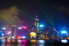 Mostra de Laset em Hong Kong fotografia de stock Mostra de Laset em Hong Kong fotografia de stock