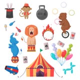 Mostra surpreendente com animais treinados ilustração royalty free Mostra surpreendente com animais treinados ilustração royalty free