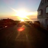 Motel do por do sol imagens de stock Motel do por do sol imagens de stock