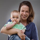 Mother And Baby Daughter - Cute Image Stock Photos