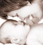 Mother And Baby In Stars Stock Photos