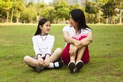 Mother And Daughter Having A Conversation Royalty Free Stock Photo Mother And Daughter Having A Conversation Royalty Free Stock Photo