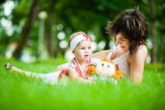 Mother And Her Daughter Stock Images