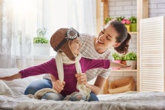 Mother and child girl playing Royalty Free Stock Photography Mother and child girl playing Royalty Free Stock Photography