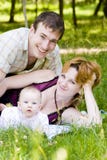 Mother, Father And Little Child Royalty Free Stock Image