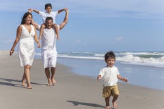 Mother Father Parents Boy Children Family Beach Fun Royalty Free Stock Photography Mother Father Parents Boy Children Family Beach Fun Royalty Free Stock Photography