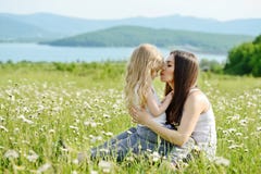 Mother hugging toddler girl royalty free stock photos Mother hugging toddler girl royalty free stock photos