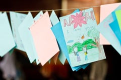 Mother S Day Card, Kid S Schoolwork Royalty Free Stock Images Mother S Day Card, Kid S Schoolwork Royalty Free Stock Images