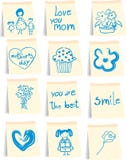 Mother`s day icon set