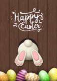 Motif de Pâques, fond de lapin et oeufs de pâques sur le fond en bois brun, illustration illustration de vecteur Motif de Pâques, fond de lapin et oeufs de pâques sur le fond en bois brun, illustration illustration de vecteur