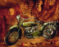 Motocicleta de Harley Davidson - vendimia 1910 Motocicleta de Harley Davidson - vendimia 1910