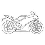 Motociclo su un fondo bianco illustrazione di stock Motociclo su un fondo bianco illustrazione di stock
