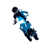 Motocross emballant, silhouette bleue abstraite de vecteur illustration de vecteur Motocross emballant, silhouette bleue abstraite de vecteur illustration de vecteur