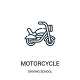 motocykl ikony wektor od napędowej szkoły kolekcji Cienka kreskowa motocyklu konturu ikony wektoru ilustracja ilustracja wektor motocykl ikony wektor od napędowej szkoły kolekcji Cienka kreskowa motocyklu konturu ikony wektoru ilustracja ilustracja wektor