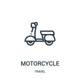 motocykl ikony wektor od podróży kolekcji Cienka kreskowa motocyklu konturu ikony wektoru ilustracja Liniowy symbol dla używa na ilustracji motocykl ikony wektor od podróży kolekcji Cienka kreskowa motocyklu konturu ikony wektoru ilustracja Liniowy symbol dla używa na ilustracji