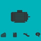 Motor icon flat stock illustration Motor icon flat stock illustration