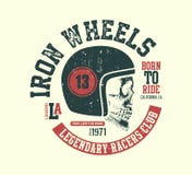 Motor skull. Vintage design biker. Royalty Free Stock Photos Motor skull. Vintage design biker. Royalty Free Stock Photos