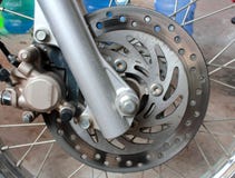 Motorcycle old rusted disc brakes stock photography Motorcycle old rusted disc brakes stock photography