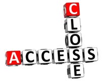 mots croisé d'Access de la fin 3D illustration stock mots croisé d'Access de la fin 3D illustration stock