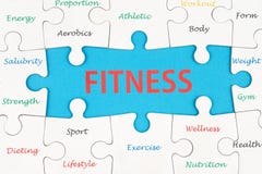Mots de concept de forme physique photos libres de droits Mots de concept de forme physique photos libres de droits