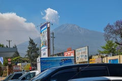 Mount Meru seen from Arusha Town, Tanzania royalty free stock photography Mount Meru seen from Arusha Town, Tanzania royalty free stock photography