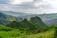 Mount with Smbataberd fortress on top, Armenia Royalty Free Stock Photos Mount with Smbataberd fortress on top, Armenia Royalty Free Stock Photos