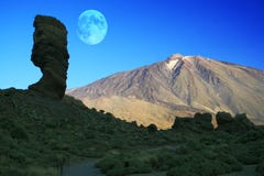 Mount Teide Moon Stock Image Mount Teide Moon Stock Image