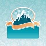 Mountain landmark emblem