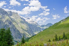 Mountain Landscape On Alps With Beautiful Panorama Stock Image Mountain Landscape On Alps With Beautiful Panorama Stock Image