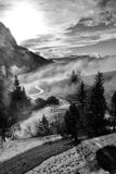 Mountain landscape shrouded in the fog. stock image Mountain landscape shrouded in the fog. stock image