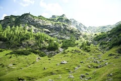 Mountain Lanscape In Fagaras Mountains In Romania Royalty Free Stock Photography