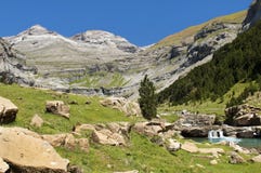 Mountain Stream In The Pyrenees Stock Photo