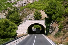 Mountain Tunnel Is In Of Croatia Stock Photography