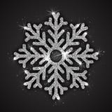 Mousserande snöflinga för vektorsilver Royaltyfri Bild Mousserande snöflinga för vektorsilver Royaltyfri Bild