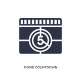 movie countdown icon on white background. Simple element illustration from cinema concept vector illustration movie countdown icon on white background. Simple element illustration from cinema concept vector illustration