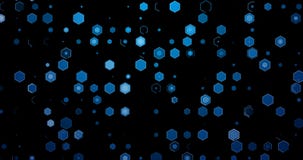 Movimento elettric del fondo delle linee blu di esagoni digitali astratti dei esagons, ciclo senza cuciture pronto illustrazione di stock Movimento elettric del fondo delle linee blu di esagoni digitali astratti dei esagons, ciclo senza cuciture pronto illustrazione di stock
