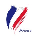 Movimiento del cepillo del Grunge con la bandera nacional de Francia Vector aislado en el fondo blanco libre illustration Movimiento del cepillo del Grunge con la bandera nacional de Francia Vector aislado en el fondo blanco libre illustration
