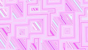 Moving geometric pattern with maze elements. Design. Hypnotic animation with pattern in the style of maze. Pattern with