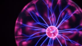 Moving sphere of Plasma lightning ball i, Stock Video
