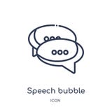 mowa bąbel z ellipsis ikoną od kształtów zarysowywa kolekcję Cienki kreskowy mowa bąbel z ellipsis ikoną odizolowywającą na bielu ilustracji mowa bąbel z ellipsis ikoną od kształtów zarysowywa kolekcję Cienki kreskowy mowa bąbel z ellipsis ikoną odizolowywającą na bielu ilustracji